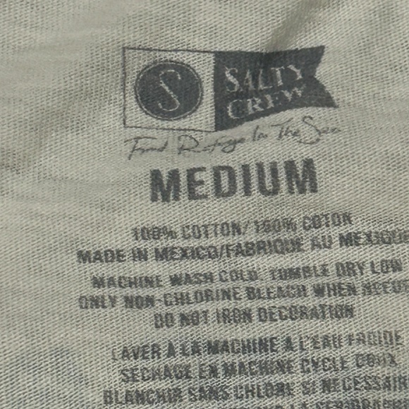 Women's Salty Crew Long Sleeve 3/4 Crop Shirt - MEDIUM - Picture 6 of 8